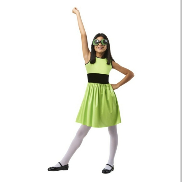 Size 6X New Power Puff Girls Buttercup Green Dress Costume - Picture 1 of 6